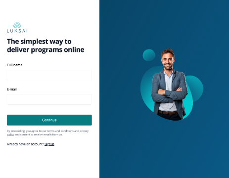 From sign-up to live in minutes